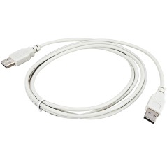 Кабель USB (шт. USB A - шт. USB A) 3 метра, серый,