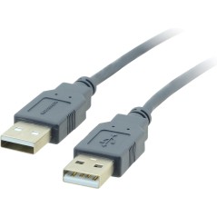 Кабель USB-A 2.0 М на USB-A М, 0.9 м., черный