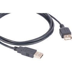 Кабель USB-A 2.0 M на USB-A F, 4.6 м., черный