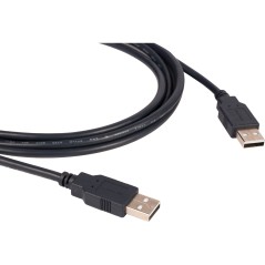 Кабель USB-A 2.0 М на USB-A М, 0.9 м., черный