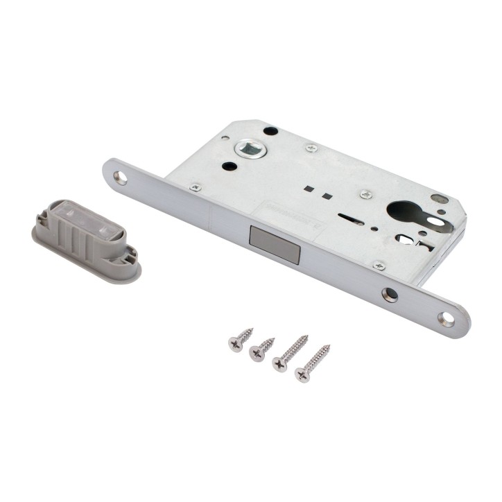 Замок врезной магнитный АЛЛЮР АРТ 5300-MC SC мат.хром без ц/м