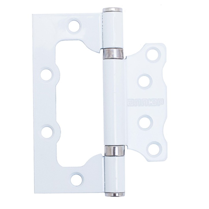 Петля накладная АЛЛЮР 100х75 2BB WW КОРОБКА 2,5мм белая без врезки 2 шт Петля накладная АЛЛЮР 100х75 2BB WW КОРОБКА 2,5мм белая без врезки 2 шт