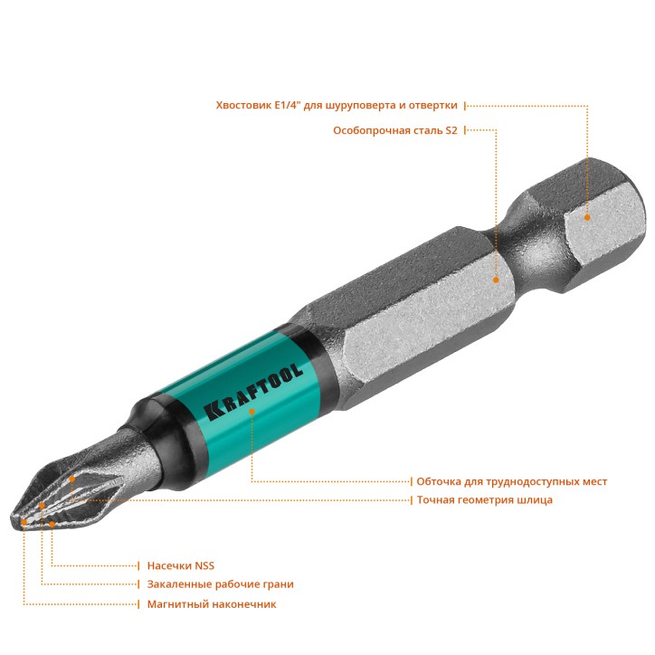 Кованые биты Optimum Line PZ1 50 мм 10 шт