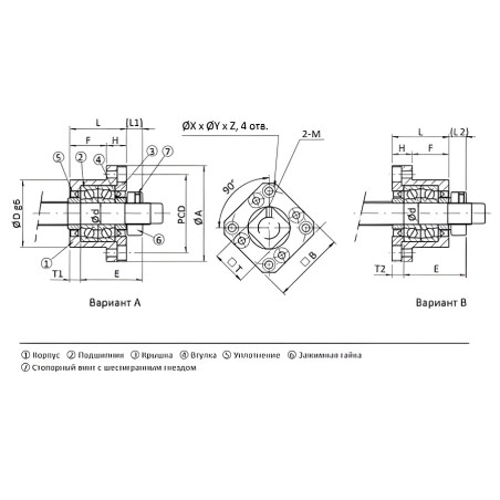Опора ШВП FK20 TECHNIX