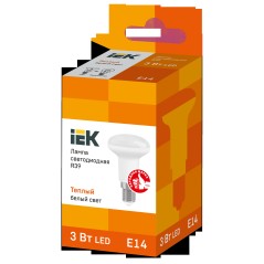 Лампа LED R39 рефлектор 3Вт 230В 3000К E14 IEK