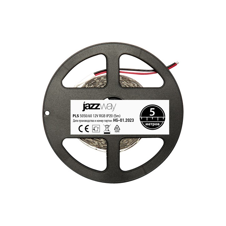 Лента PLS 5050/60-12V RGB IP20 (5м) Jazzway