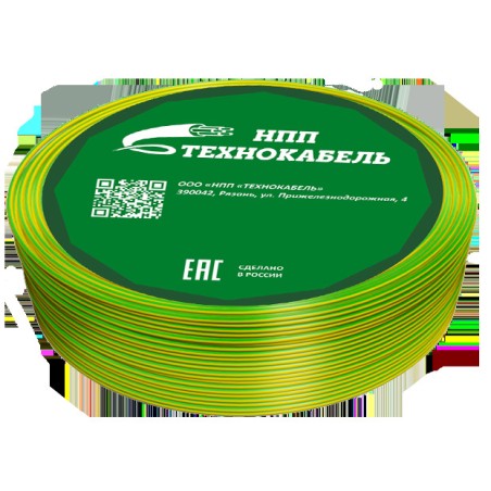 Провод силовой ПуГВнг(А)-LS 1х6 желто зеленый
