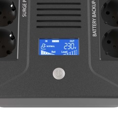 Источник бесперебойного питания line-interactive, Info PDU, 1000 ВА/600 Вт, 1/1,8xSchuko,  LCD, 1x9A