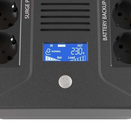 Источник бесперебойного питания line-interactive, Info PDU, 1000 ВА/600 Вт, 1/1,8xSchuko,  LCD, 1x9A