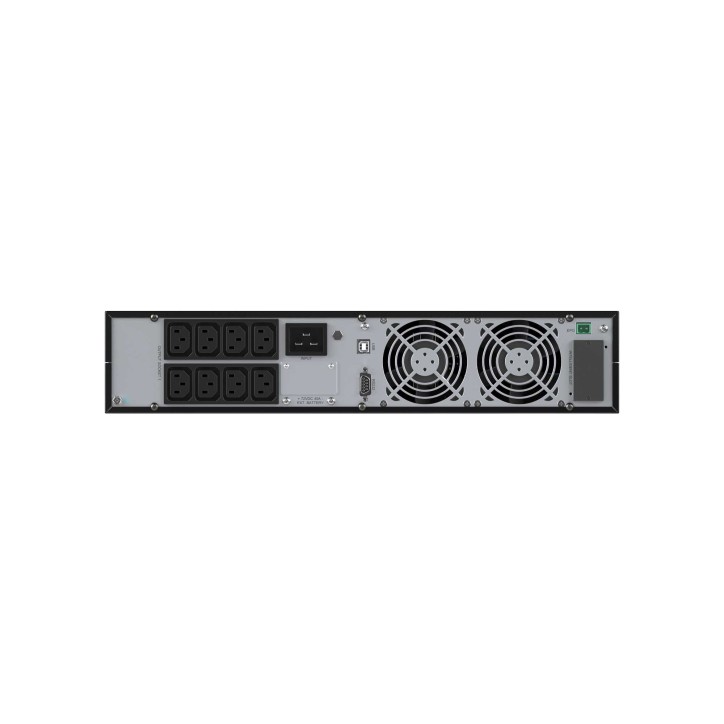 Источник бесперебойного питания Online Small Rackmount, 3000 ВА/2700 Вт, 1/1, 8xIEC C13, EPO, USB, RS-232, Rack 2U, з/у 1А, 6x9А