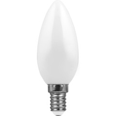 Лампа светодиодная LED 7вт Е14 теплый матовая свеча FILAMENT