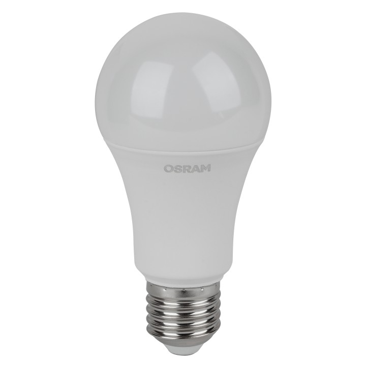 Лампа светодиодная OSRAM LED Value A, 1200лм, 13Вт (замена 125Вт), 3000К (теплый белый свет). Цоколь E27, колба A. Исполнение ко