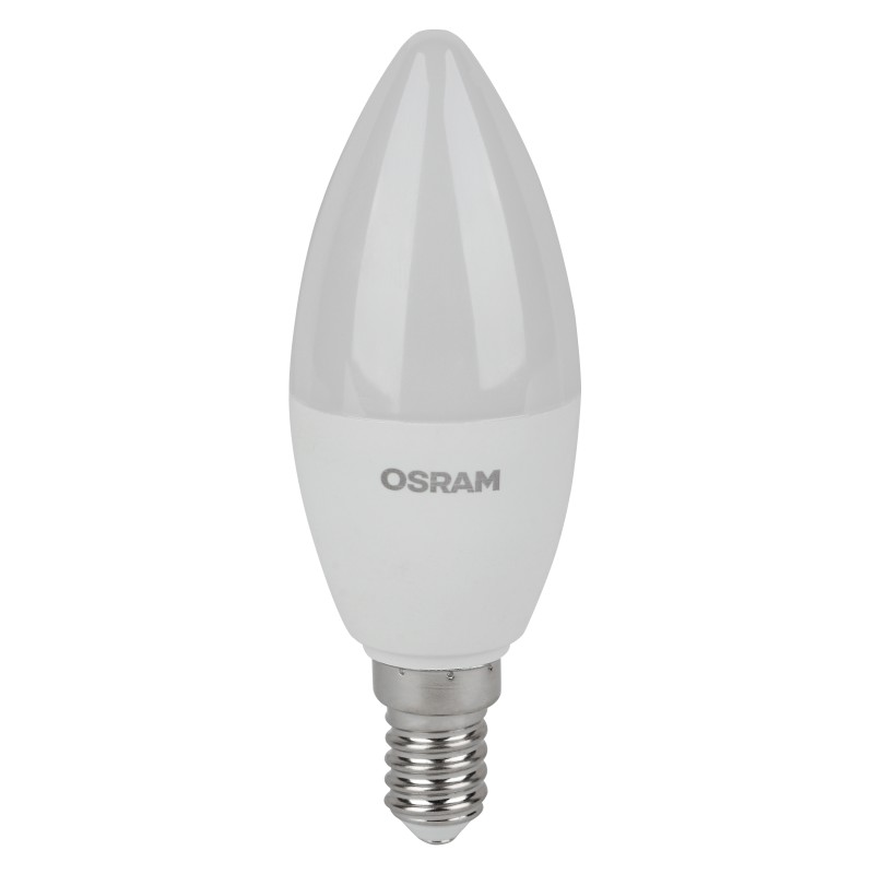 Лампа светодиодная OSRAM LED Value B, 560лм, 6,5Вт (замена 60Вт), 4000К (нейтральный белый свет). Цоколь E14, колба B. Исполнени