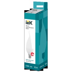 Лампа светодиодная CB35 свеча на ветру 5Вт 230В 4000К E14 IEK