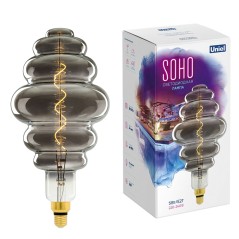 Лампа светодиодная SOHO LED-SF40-5W/SOHO/E27/CW CHROME/SMOKE GLS77CR Хромированная/дымчатая колба Спиральный филамент