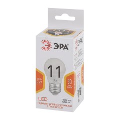 LED лампа P45-11W-827-E27 (диод, шар, 11Вт, тепл, E27)