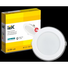 Светильник LED ДВО 1613 белый круг 12Вт 4000К IP20 IEK