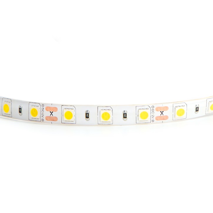 Лента светодиодная, 60SMD(5050)/m 14.4W/m 12V 5m 3000К, LS607