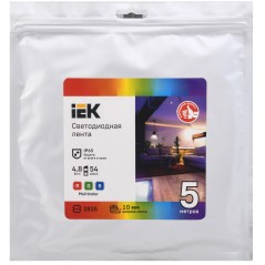 Лента LED 5м LSR-2835RGB54-4,8-IP65-12В IEK