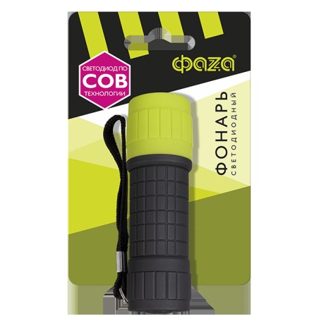 Фонарь ФАZА P4-L2W-gn (черно-зел..) COB светодиод