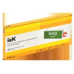 LIGHTING Светильник аварийный ССА1001 на светодиодах 3Вт 1,5ч односторонний ВЫХОД-EXIT IEK