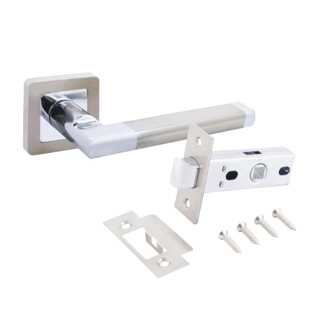 АЛЛЮР АРТ ВЕНСАН SN/CP+L45-8 SN (2682/S45) мат.никель/хром Комплект ручка и защелка (20)