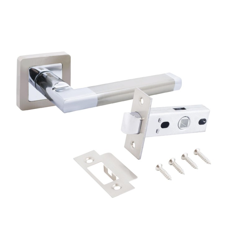 АЛЛЮР АРТ ВЕНСАН SN/CP+L45-8 SN (2682/S45) мат.никель/хром Комплект ручка и защелка (20) АЛЛЮР АРТ ВЕНСАН SN/CP+L45-8 SN (2682/S45) мат.никель/хром Комплект ручка и защелка (20)