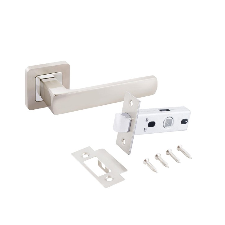 АЛЛЮР АРТ КОЛОМБО SN+L45-8 SN (2380/S45) мат.никель Комплект ручка и защелка (20) АЛЛЮР АРТ КОЛОМБО SN+L45-8 SN (2380/S45) мат.никель Комплект ручка и защелка (20)