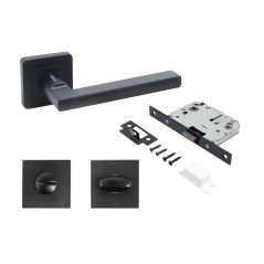 АЛЛЮР АРТ ВЕНСАН BL+L7050S BL+BK-S1 BL (26150/S7050) матовый черный Компл ручка и защ с фикс (20)