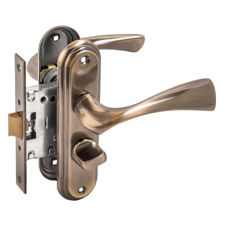 БУЛАТ ЗЩ1-Д03.01 (П) НОМОС бронза ПРАВАЯ ВНУТР/ЛЕВАЯ НАРУЖНЯЯ с фиксацией Защелка (12)