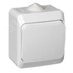 ЭТЮД Выключатель одноклавишный наружный IP44 белый