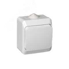 ЭТЮД Выключатель одноклавишный наружный IP44 белый