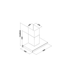 Вытяжка ORE Rasta 90L inox (CH90A-T1B INOX)