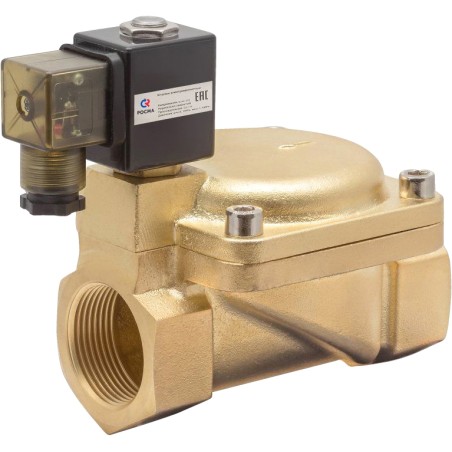 Клапан электромагнитный соленоидный 3/4' СК-11-20 двухходовой, нормально закрытый НЗ, 220В латунь. М