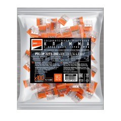 Клеммы монтажные PTC-3P 2273-203 450V 32A 0,14-4.0mm2 , 3 отверстия, прозрачные, 100 шт.