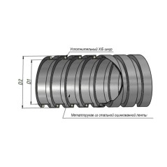 Металлорукав Р3-ЦХ 22 (50 м/уп.) с протяжкой