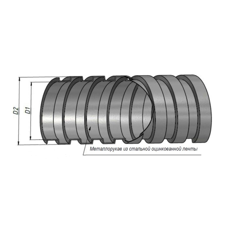 Металлорукав Р3-Ц 22 (20 м/уп.) DIY ГОФРОМАТИК