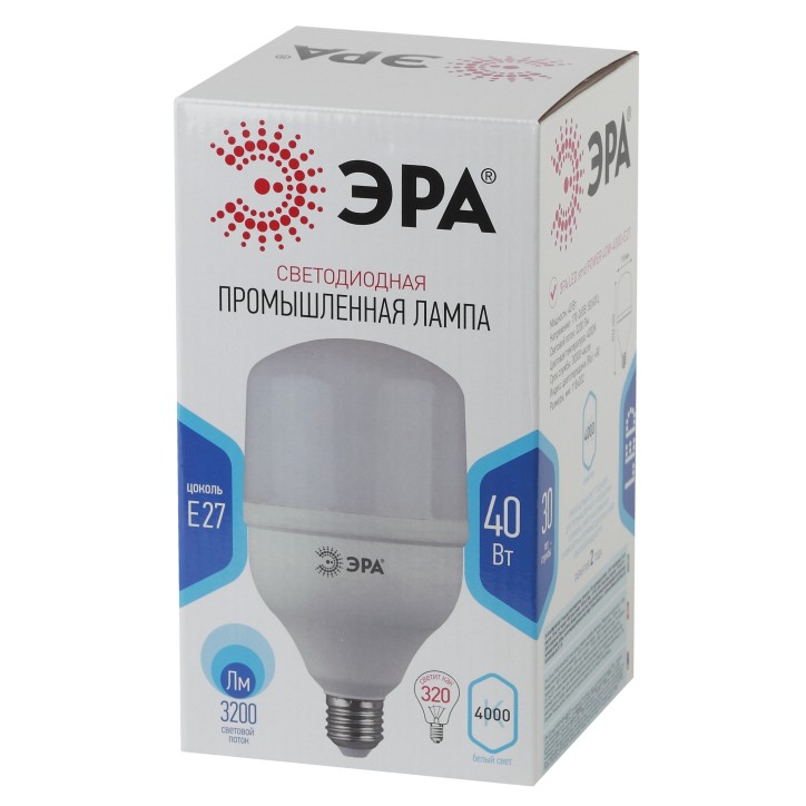 LED лампа POWER T120-40W-4000-E27 (диод, колокол, 40Вт, нейтр, E27)