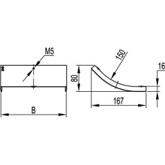 NIAV 100x80 Угол внутренний изменяемый (70-120°)