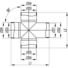 NPAN 100x80 Угол плоский