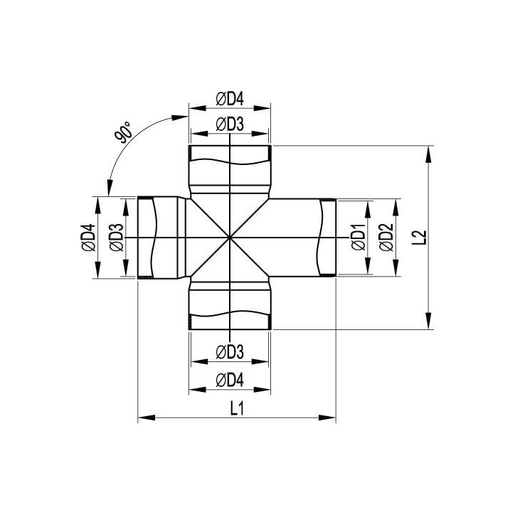 NPAN 100x80 Угол плоский