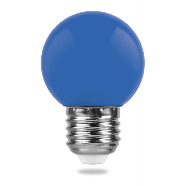 Лампа светодиодная LED 1вт Е27 синий (шар) Лампа светодиодная LED 1вт Е27 синий (шар)