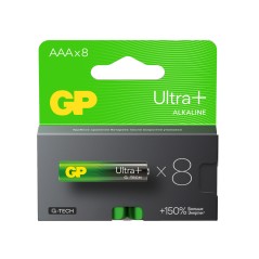 Батарейка алкалиновая c технологией G-tech GP Ultra Plus Alkaline 24А AАA - 8 шт. на блистере