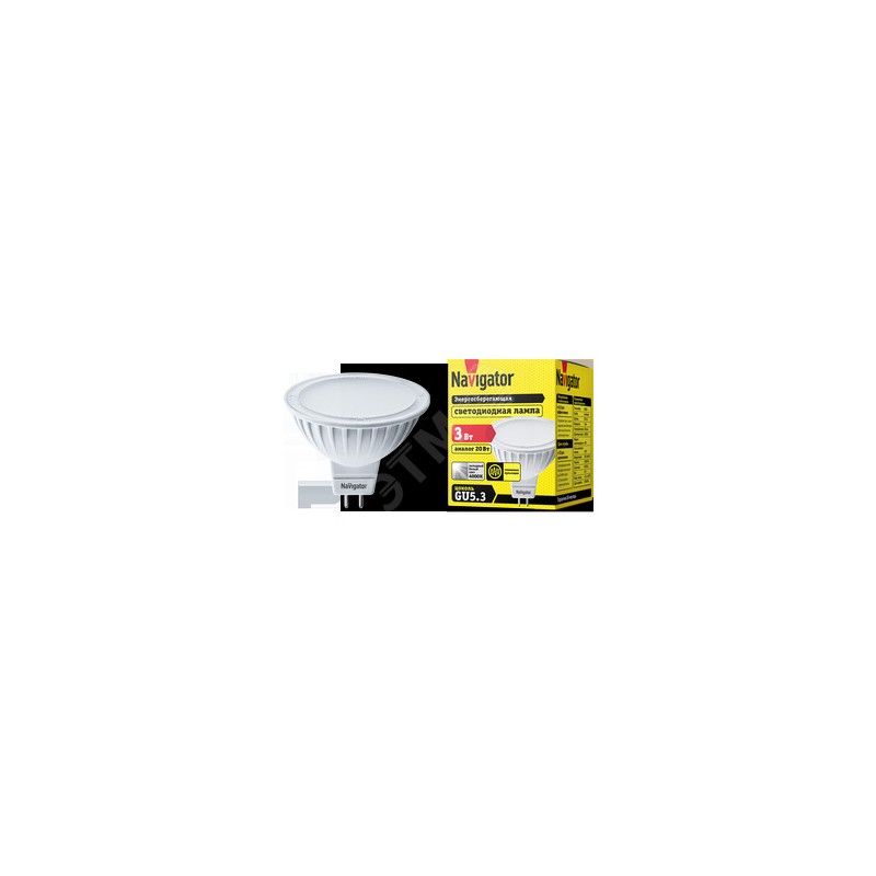 Лампа светодиодная LED 3вт 230в GU5.3 белая