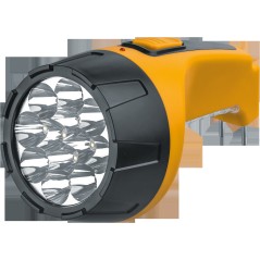 Фонарь светодиодный NPT-CP05-ACCU 12+10LED аккумуляторный с вилкой для зарядки пластик