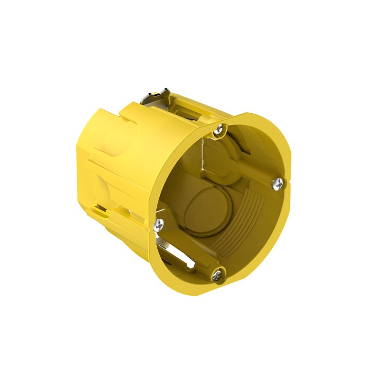 MultiBox Коробка установочная для полых стен 68(65)x60 мм Жёлтая (со стикером) MultiBox Коробка установочная для полых стен 68(65)x60 мм Жёлтая (со стикером)