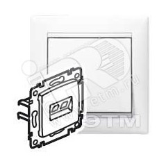 VALENA Розетка компьютерная RJ45х1 в рамку UTP белая
