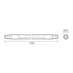 Св-к LED Gauss IP65 1580*29*29мм 36Вт 3650lm 6500К COMPACT лин матовый соед в линию до 10шт 1/30