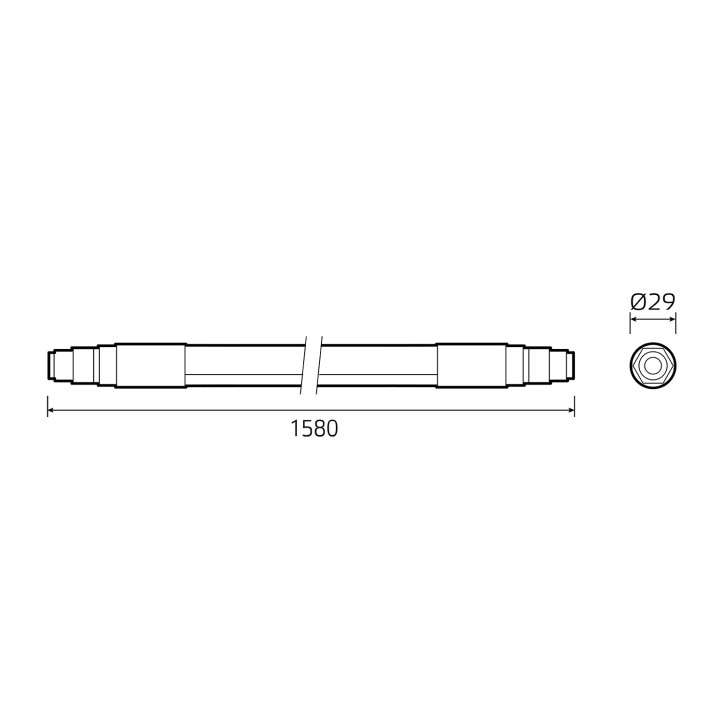 Св-к LED Gauss IP65 1580*29*29мм 36Вт 3650lm 6500К COMPACT лин матовый соед в линию до 10шт 1/30