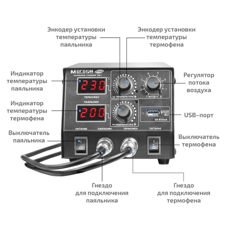 Станция паяльная с цифровым управлением 00686